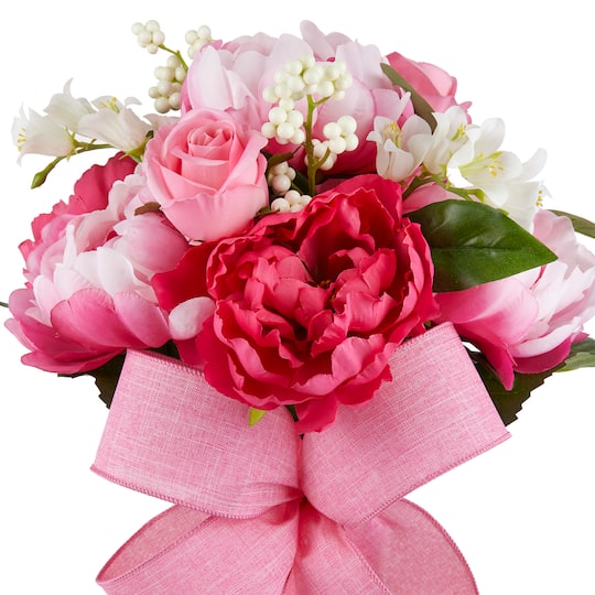 Pink & Cream Peony & Rose Remembrance Cone by Ashland®